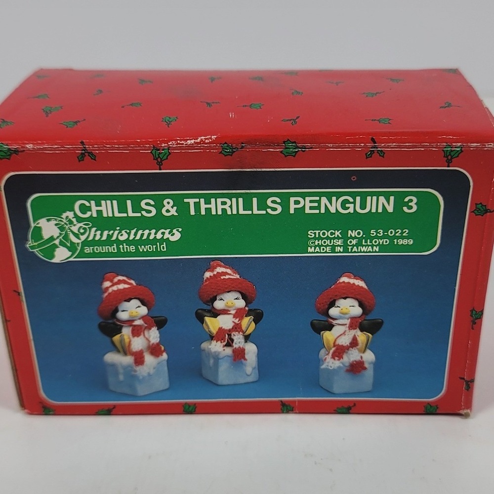 Vintage 1989 House of Lloyd Christmas Around the World Chills Thrills Penguin 3